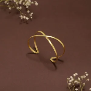 Twisty Adjustable Brass Bracelet (Anti Tarnish)